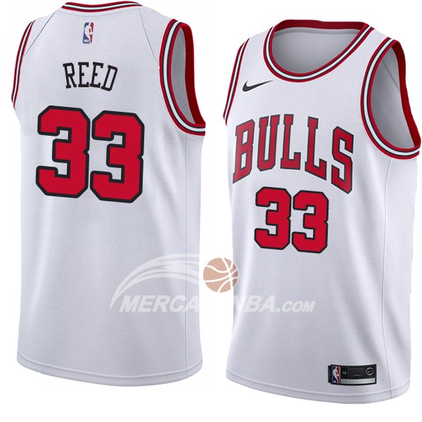 Maglia Chicago Bulls Willie Reed Association 2018 Bianco
